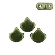 Ginko Leaf Beads 7.5x7.5mm ColorTrends sueded gold fern